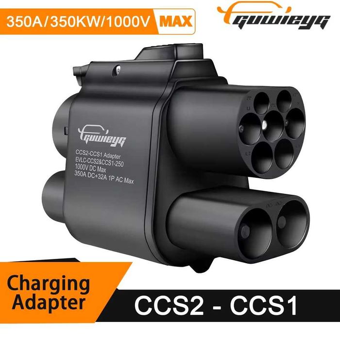 Адаптер перехідник CCS2 CCS1 Combo DC+AC Guwieyg Feyree
