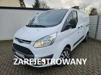 Ford Transit Custom  2.2 TDCi 125KM LONG bezwypadek BDB WYPOSAŻENIE FV 23% 3 osobowy zadban