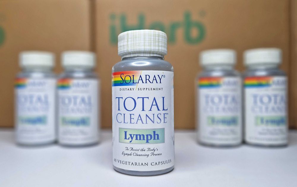Solaray Total Cleanse Lymph, препарат для очищення лімфи, 60 капсул