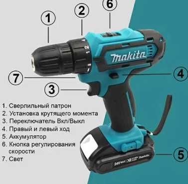 Шуруповерт makita 331 с набором инструментов