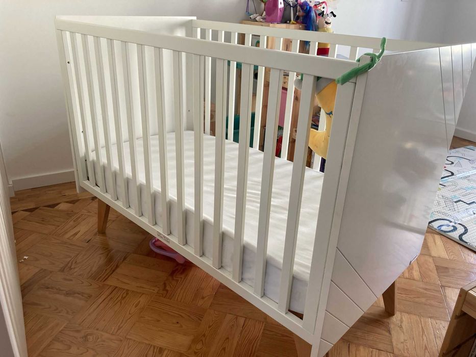 Berço Trama com Colchão e Kit Co-sleeping 120x60