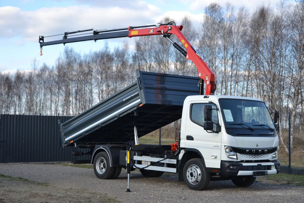 FUSO Mitsubishi Canter 9C18 AMT 3-stronny Wywrot Żuraw Dźwig HDS Wywrotka  Fabrycznie Nowy KIPPER TECHNIK HC Fassi Hmf Hiab Palfinger Hyva 7C18