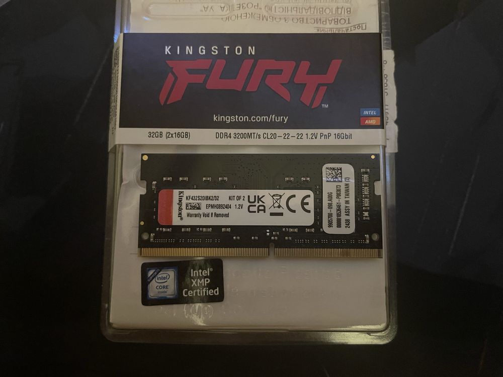 Kingston FURY 16Gb 3200Mhz DDR 4 SODIMM