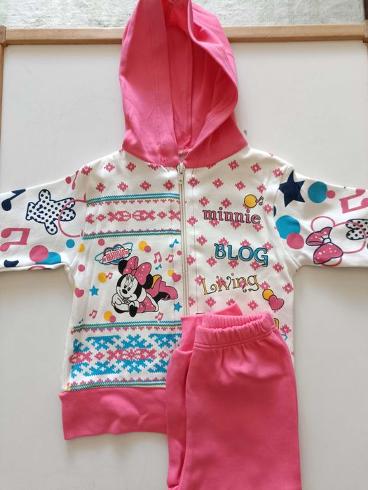 Костюм для дівчинки з Мінні Маус, утепленний костюм 9-12 міс