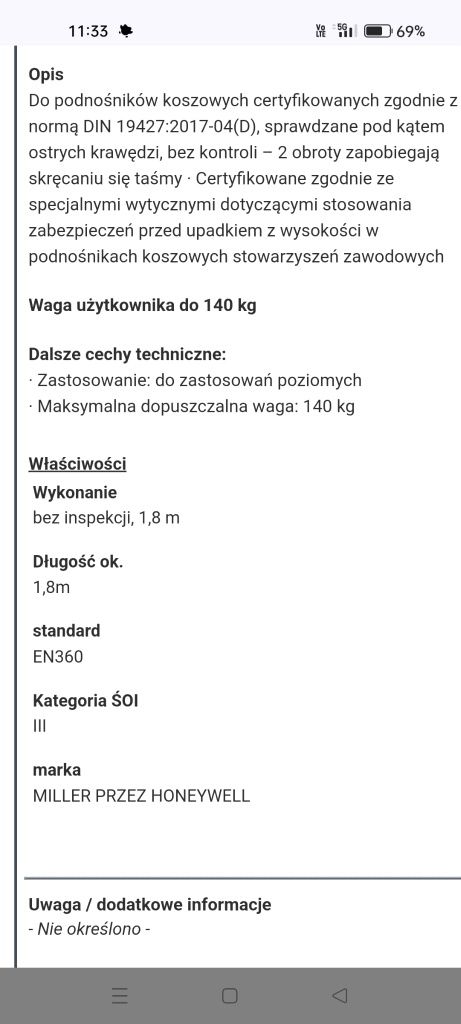 Nowe szelki bezpieczeństwa