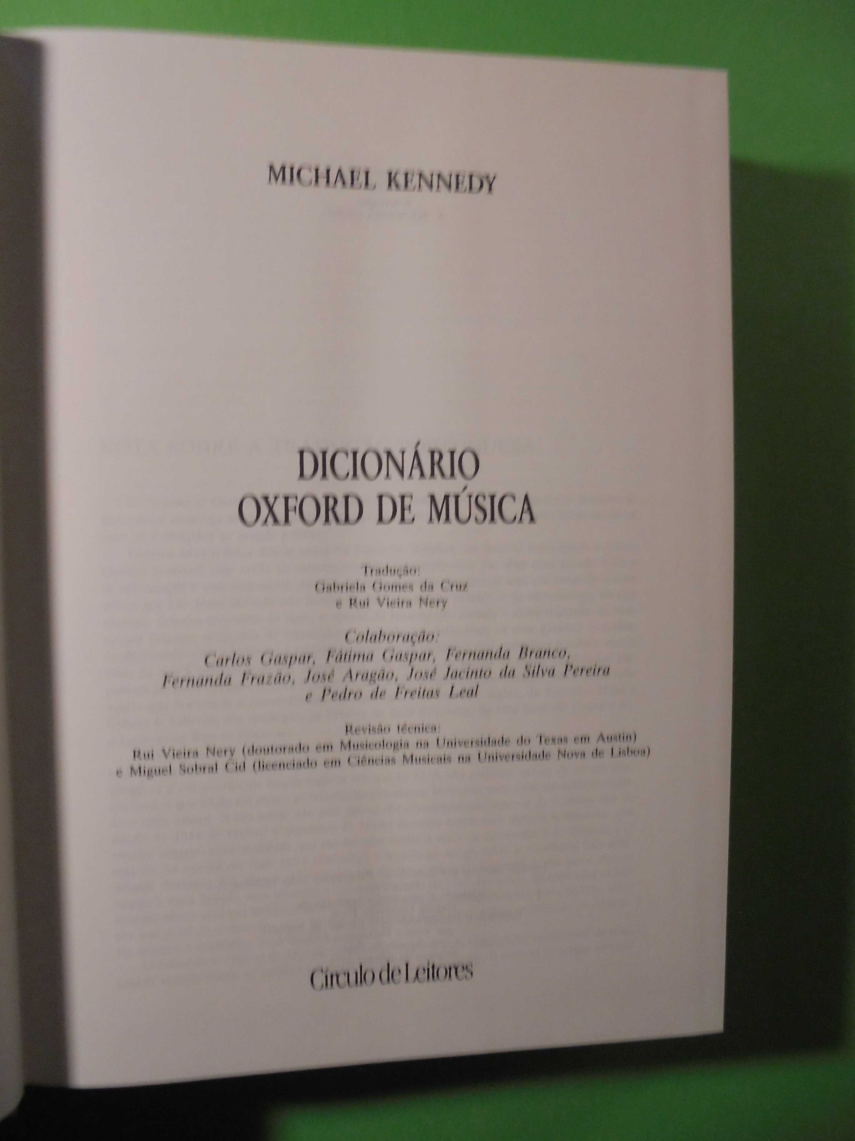 Kennedy (Michael);Dicionário Oxford de Música