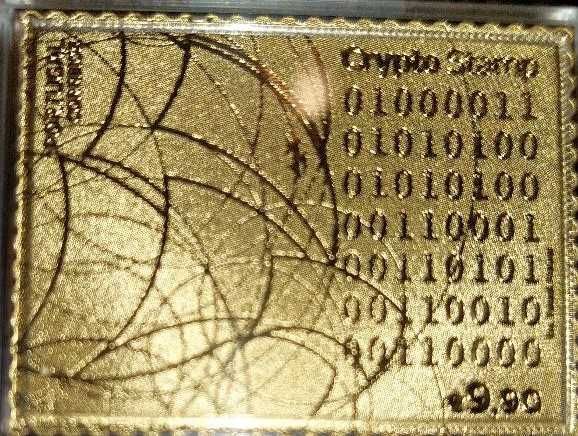 CRYPTOSTAMP selo ctt caravela em OURO C/estojo e certificado - 2023