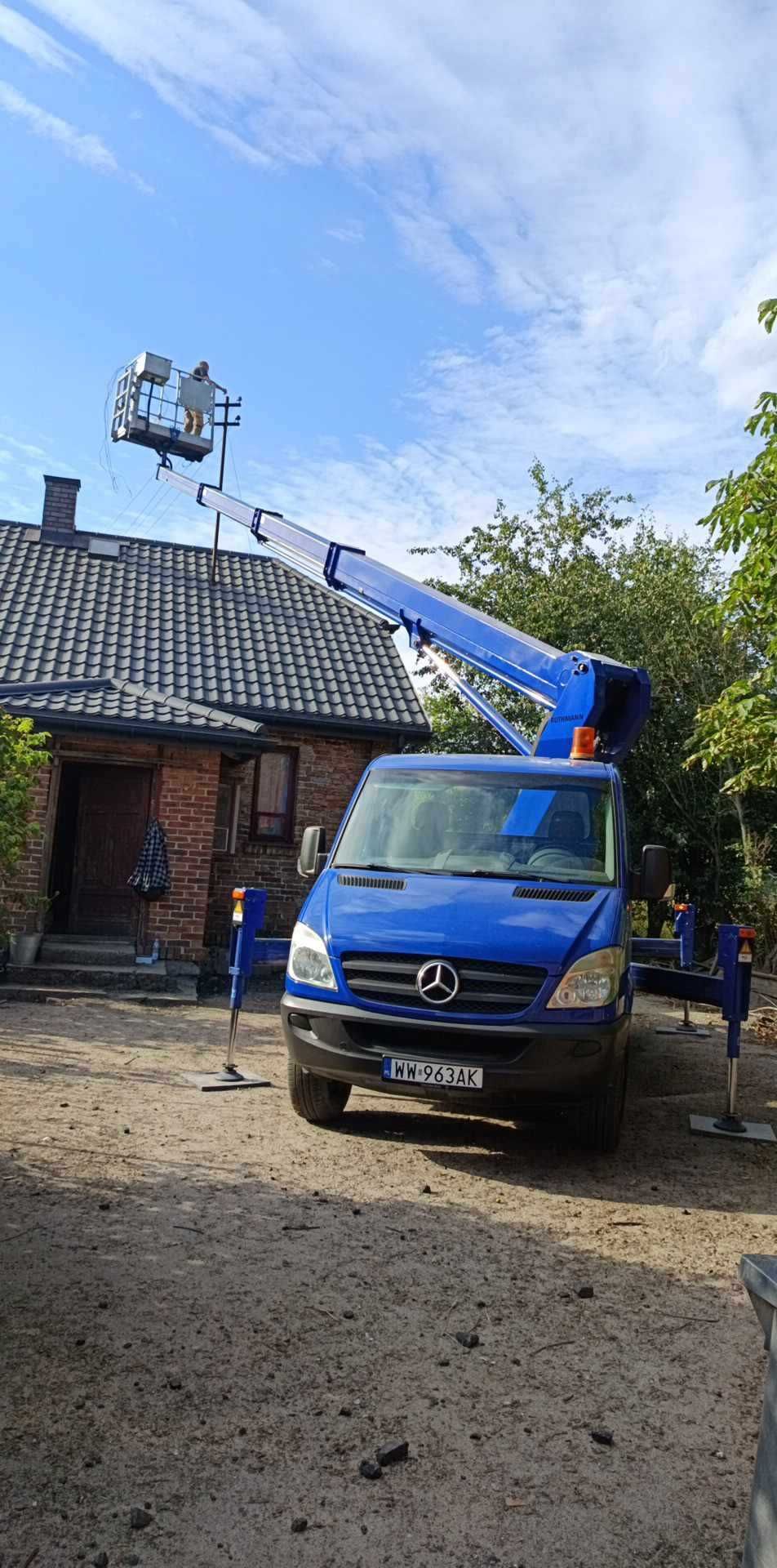 Podnośnik koszowy, zwyżka wynajem 24h