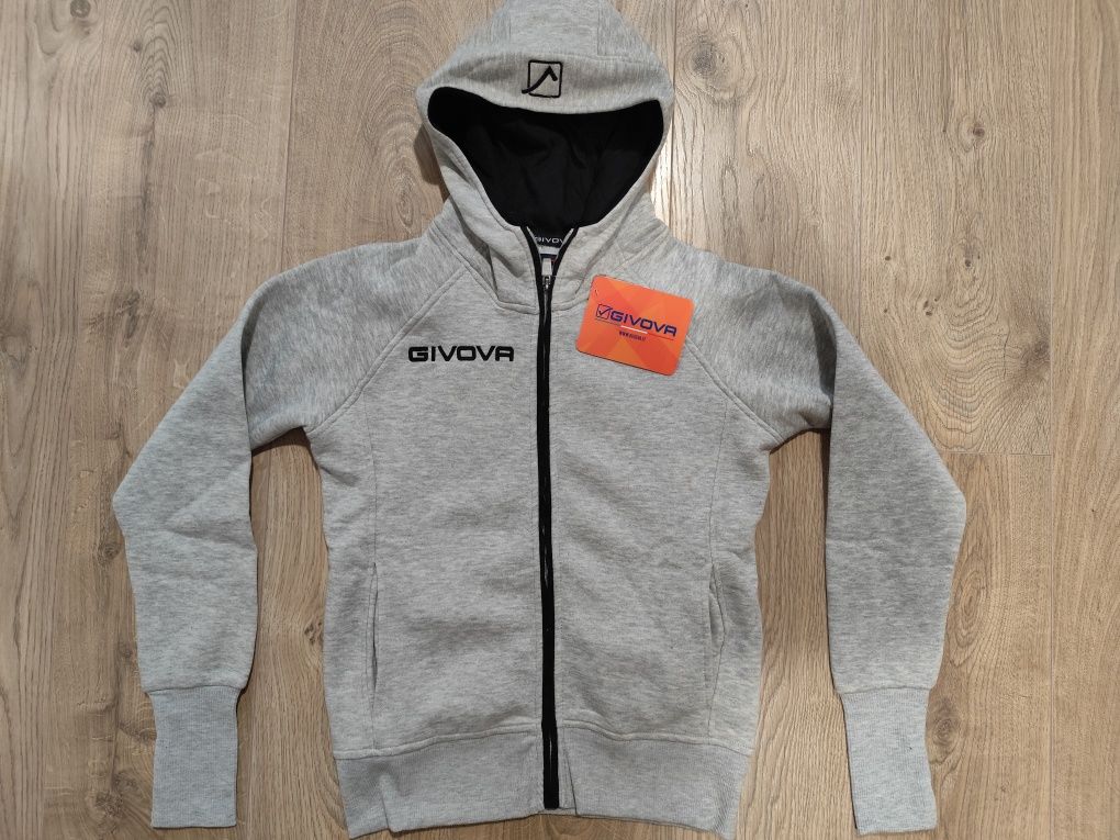 Dres sportowy Givova komplet sportowy bluza spodnie szara chłopca XS