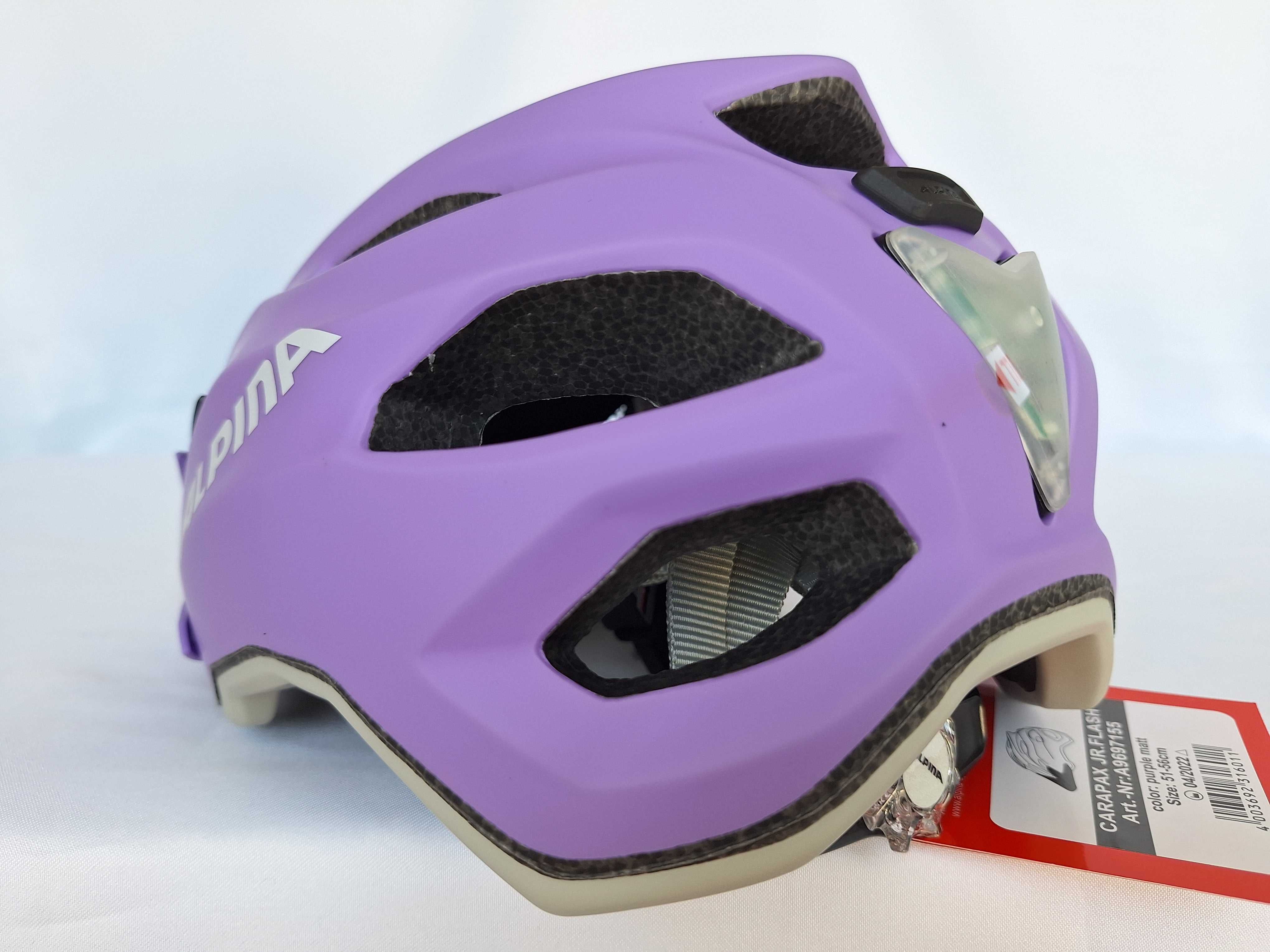 Kask rowerowy Alpina Carapax Jr Flash Purple Matt S/M 51-56cm
