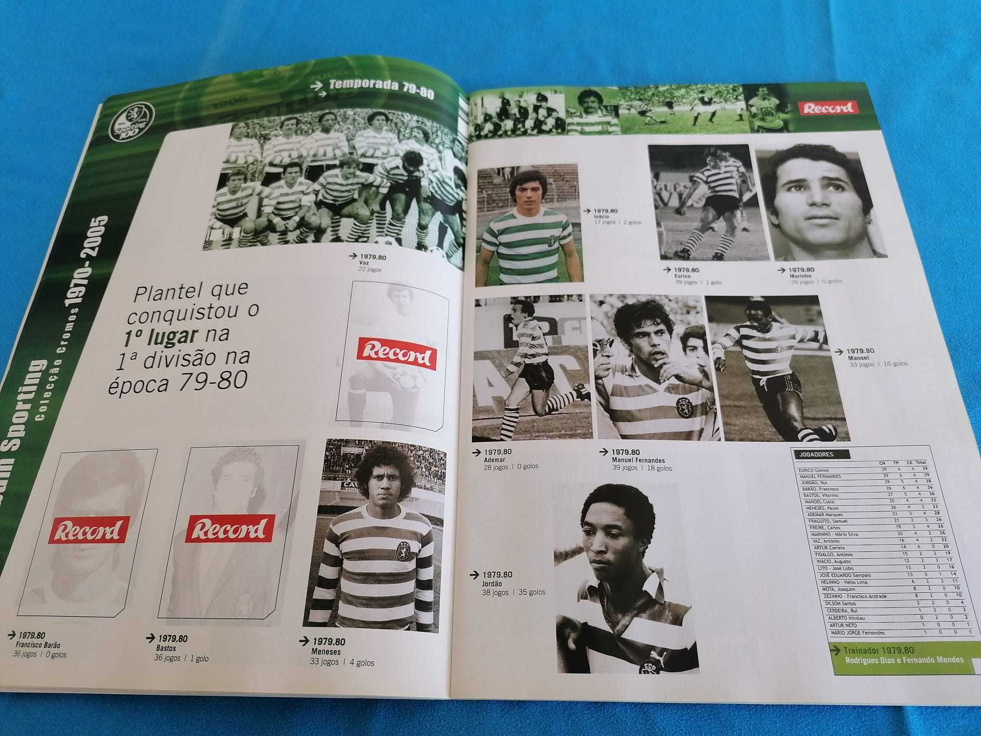 Caderneta Album Record Sporting 1970 a 2005