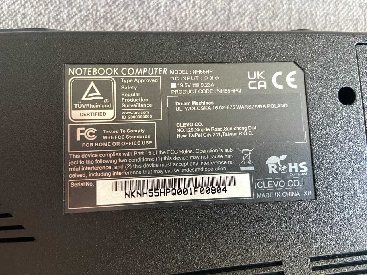 Sprzedam laptop Dream Machines RG3060-15PL28 (NH55HP) - Stan idealny!