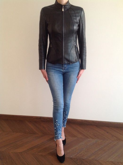 Пиджак кожаный, куртка. Размер S