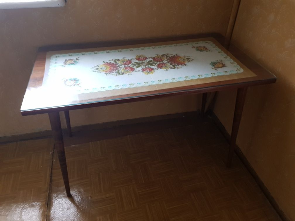 Dwa fotele lata 50te typu lisek plus ława stół PRL