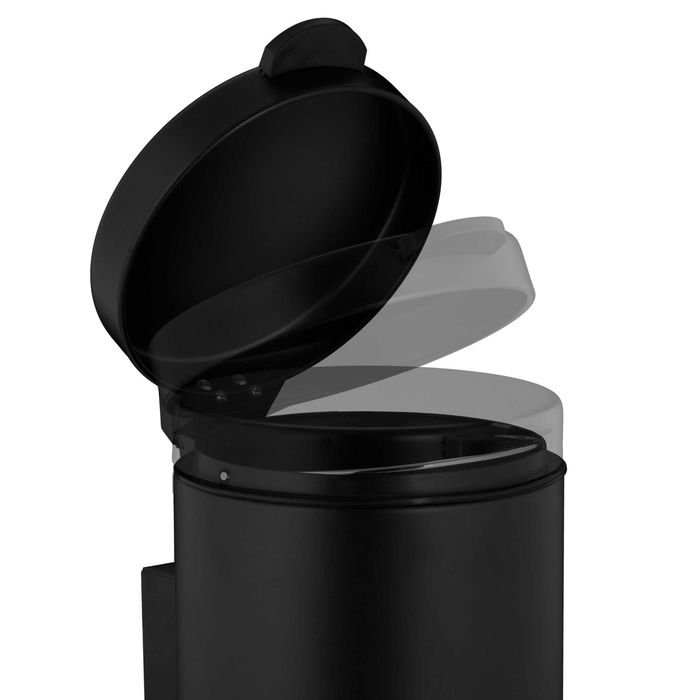 Kosz łazienkowy wiszący 3 litry czarny Relaxdays