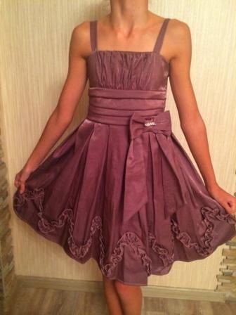 Новое нарядное детское платье, рост 128-145см, цвет «фуксия»