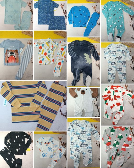 18м-5 Піжами, флісові чоловічки carters,  бавовняні