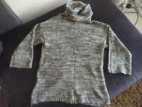 Elegancki sweter damski z golfem rozmiar L/XL marki H&M