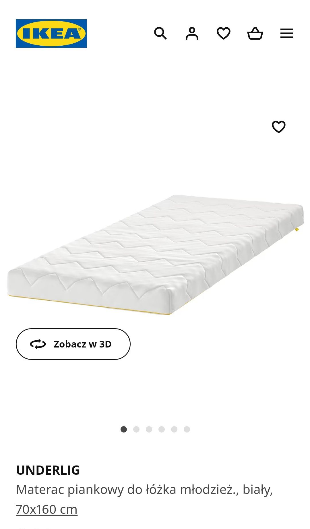 Łóżko dziecięce Ikea Singlar 70x 160 spod + materac + ocharaniacz