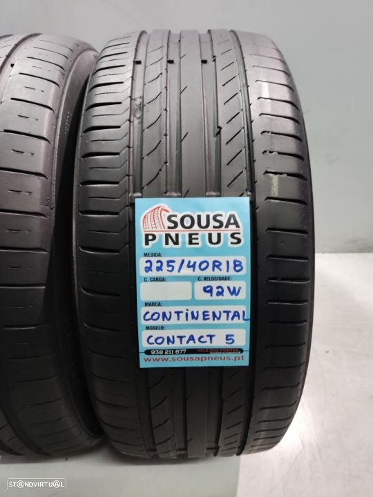 2 pneus semi novos 225-40r18 continental - oferta dos portes