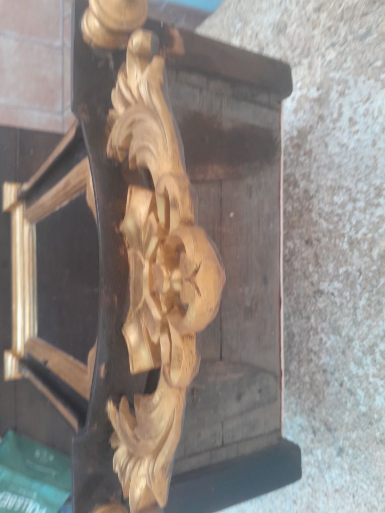 Antigo Oratório Madeira para Imagens Santos Talha Dourada Arte Sacra