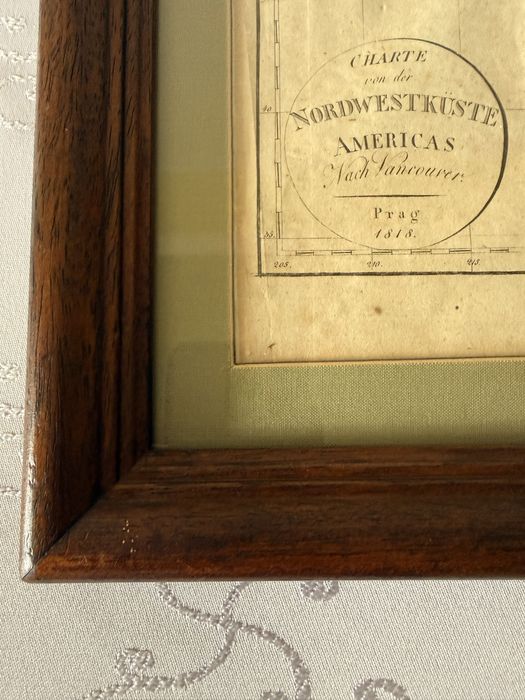 Antyczna Mapa Rycina 1818 Północno-Zachodnie Wybrzeże Ameryki Unikat