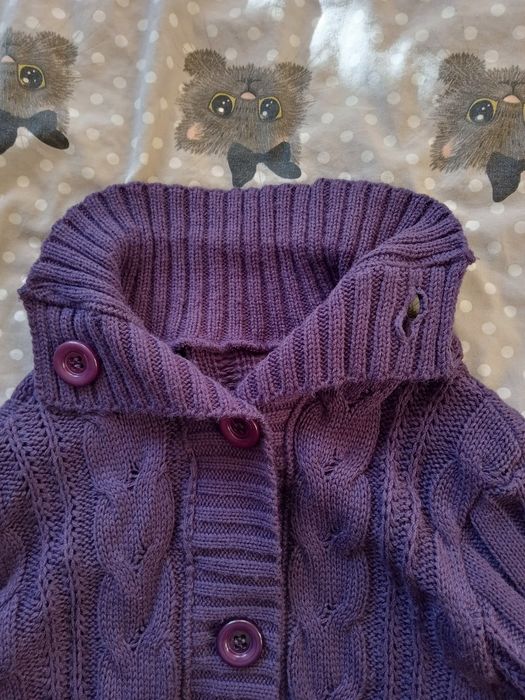 Sweter fioletowy dziewczęcy
