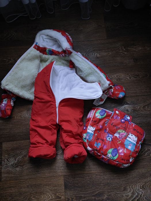 Комбінезон 3в1 від 0 до 2х років на зиму