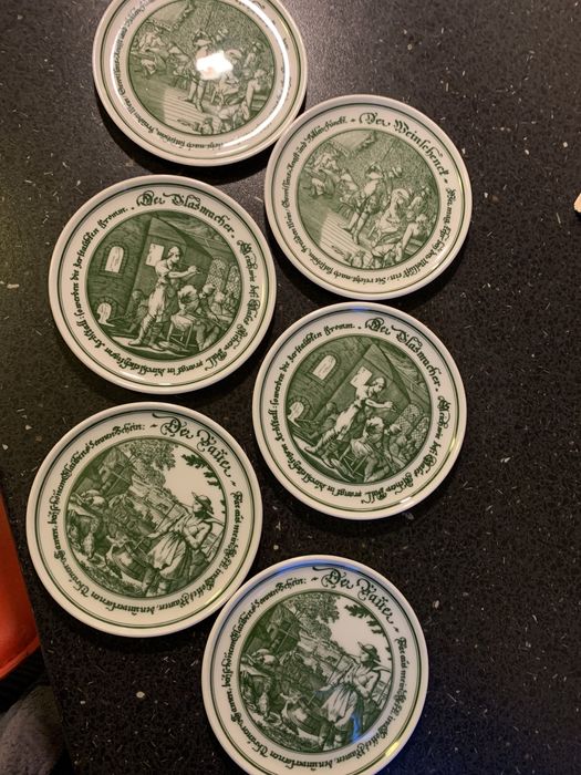 hutschenreuther набор подставок под стаканы « бирдекель» фарфор