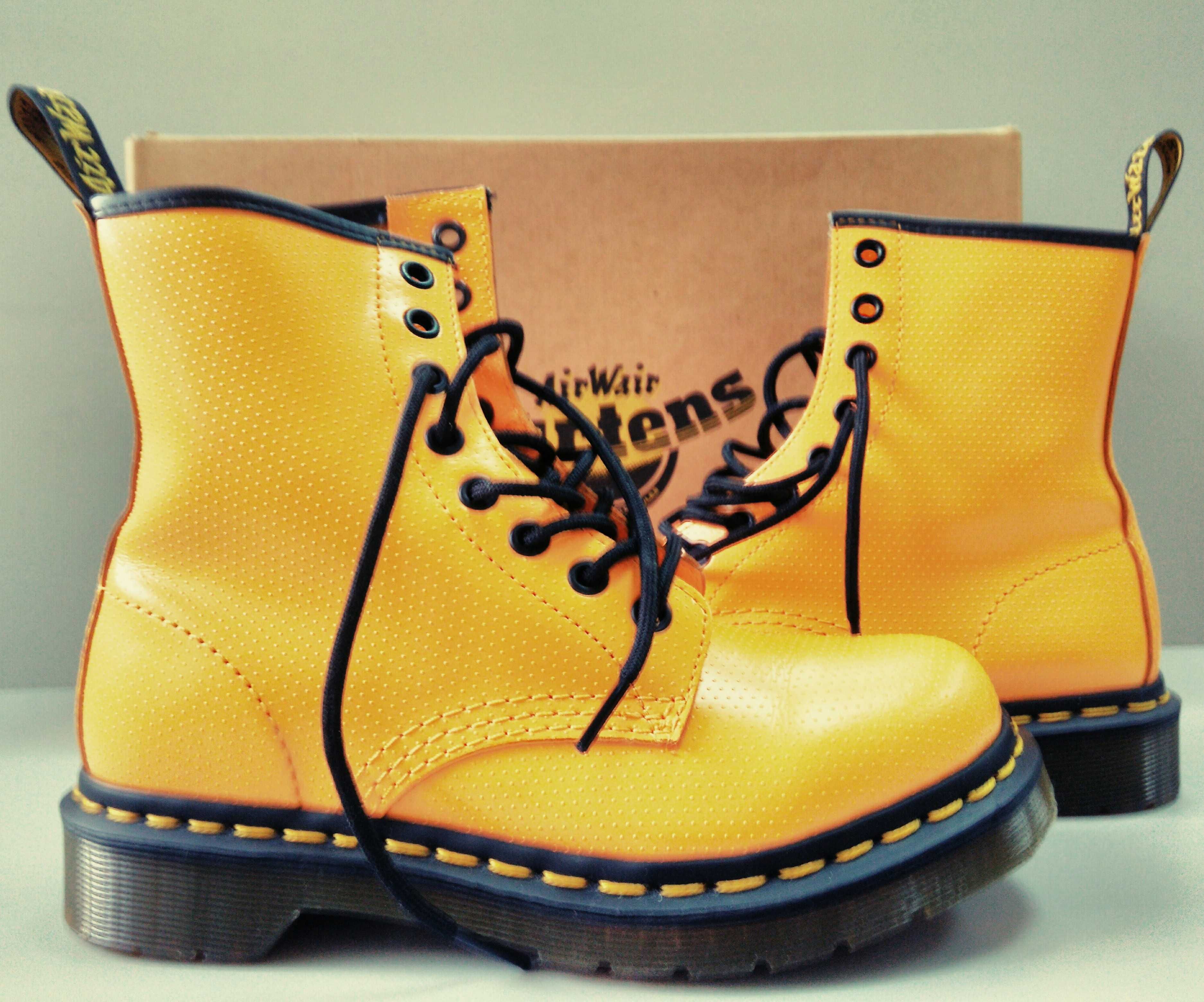 Yellow Dr martens жовті ботинки доктор мартенс 35 36