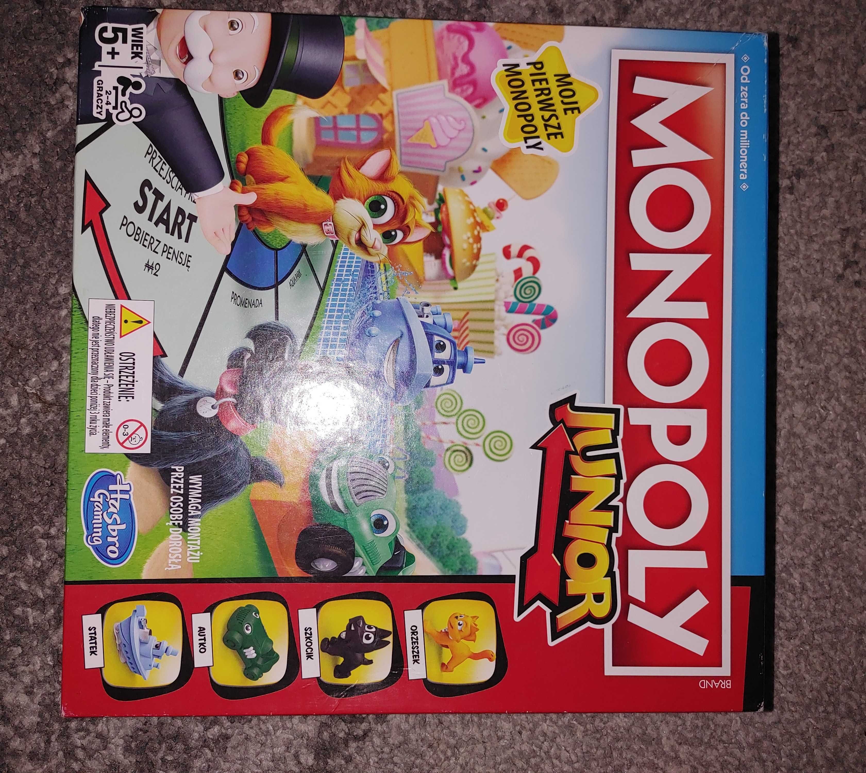 Oryginalna gra monopoly junior- Orzeszek ,   jak nowa