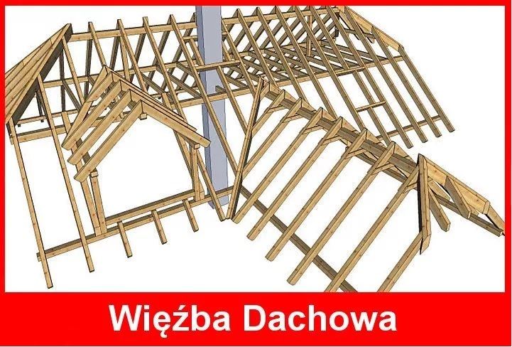 Więźba dachowa, kantowizna, krokwie, drewno na dach