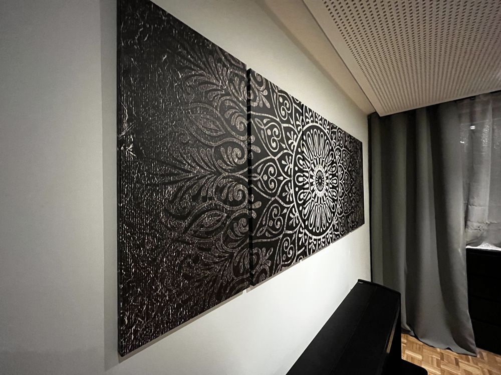 Obraz, absorber akustyczny, mandala 225 x 90. Jak nowy!