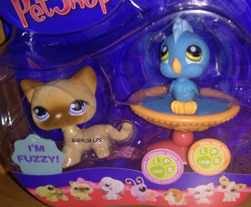 LPS ZESTAW shorthair fuzzy #318 UNIKAT Littlest Pet Shop oryginalny