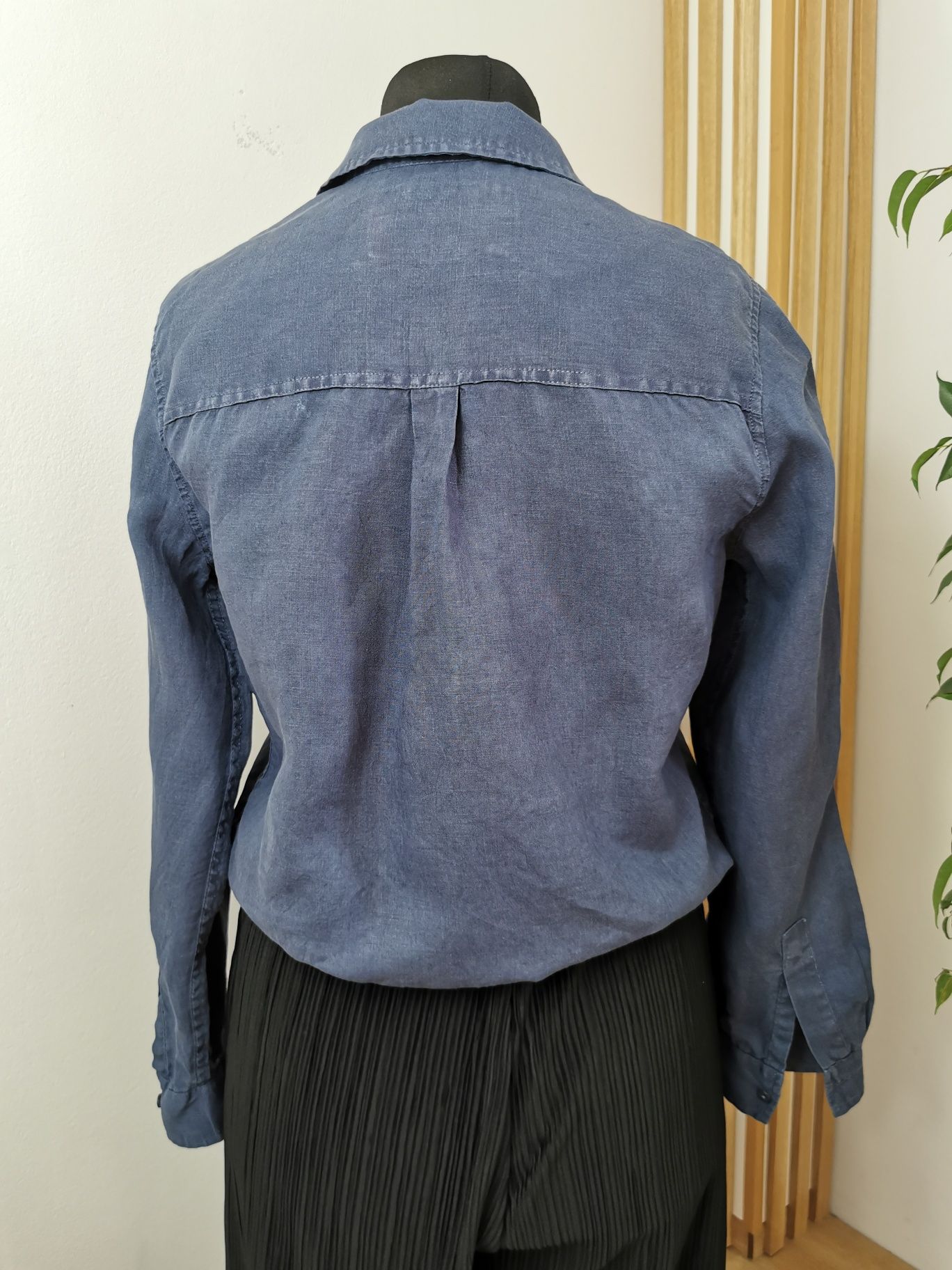 Koszula lniana (linen) damska, m&s collection, rozmiar 12, 40, L