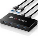 Rybozen USB 3.0 Przełącznik udostępniania 4 porty  Komputery Drukarki