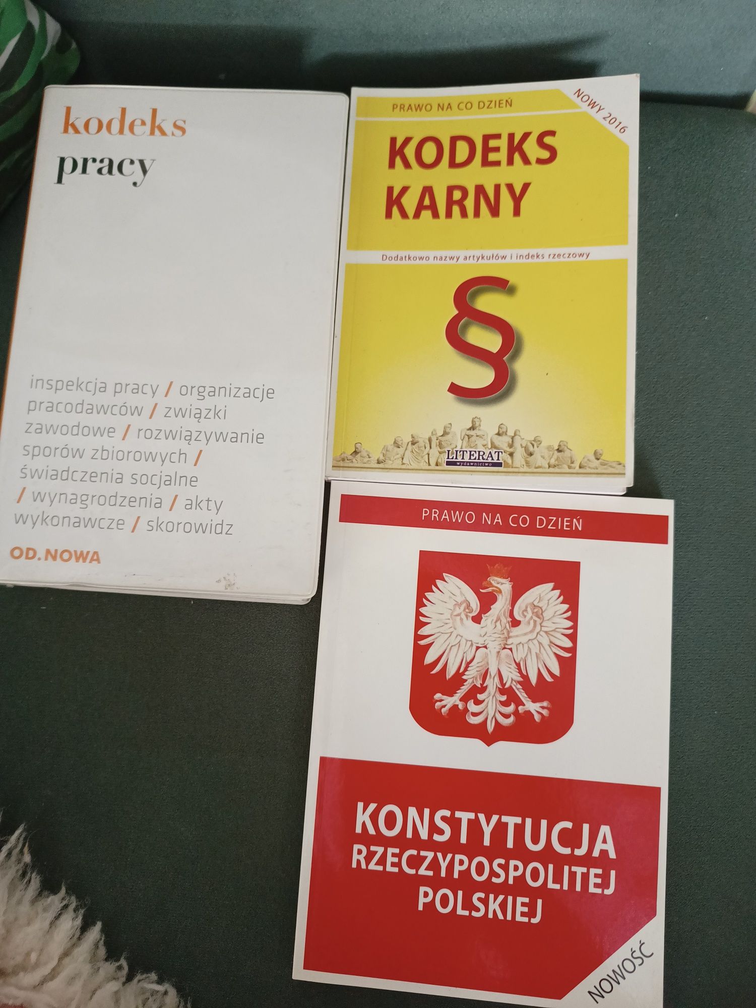 Konstytucja, kodeks karny, kodeks pracy