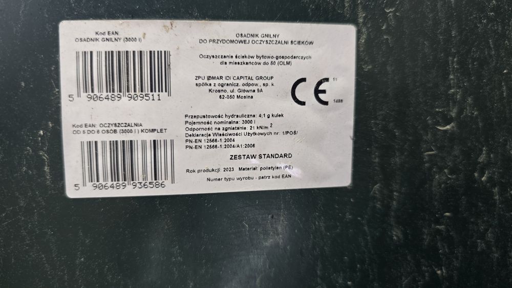 pojemnik na szambo przydomowe albo deszczówkę