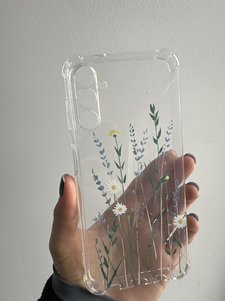 Etui przeźroczyste kwiaty do SAMSUNG A14 4G/5G