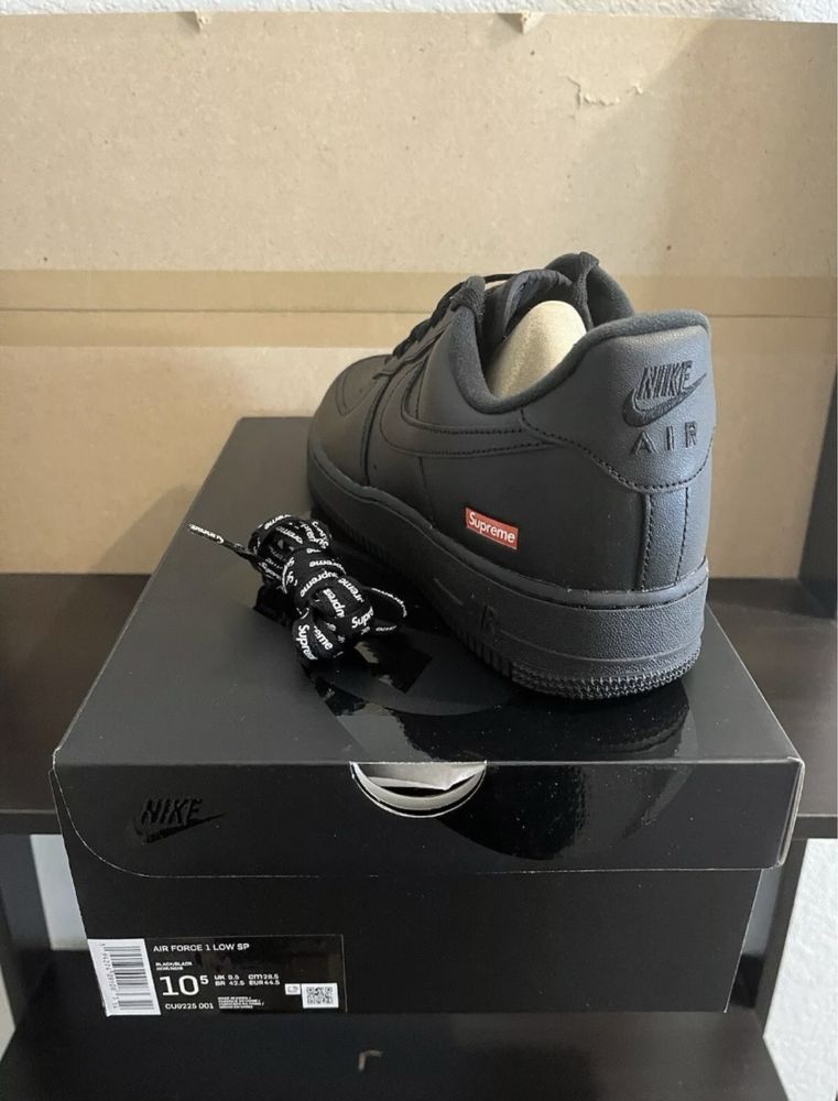Кросівки Supreme Nike Air Force 1 Low Box Logo Black (Оригінал)
