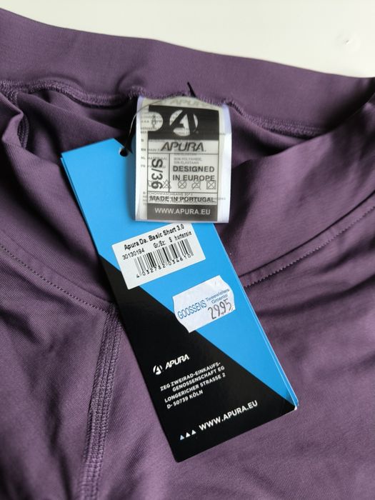 Nowe damskie spodenki kolarskie z wkładką Apura rozmiar S