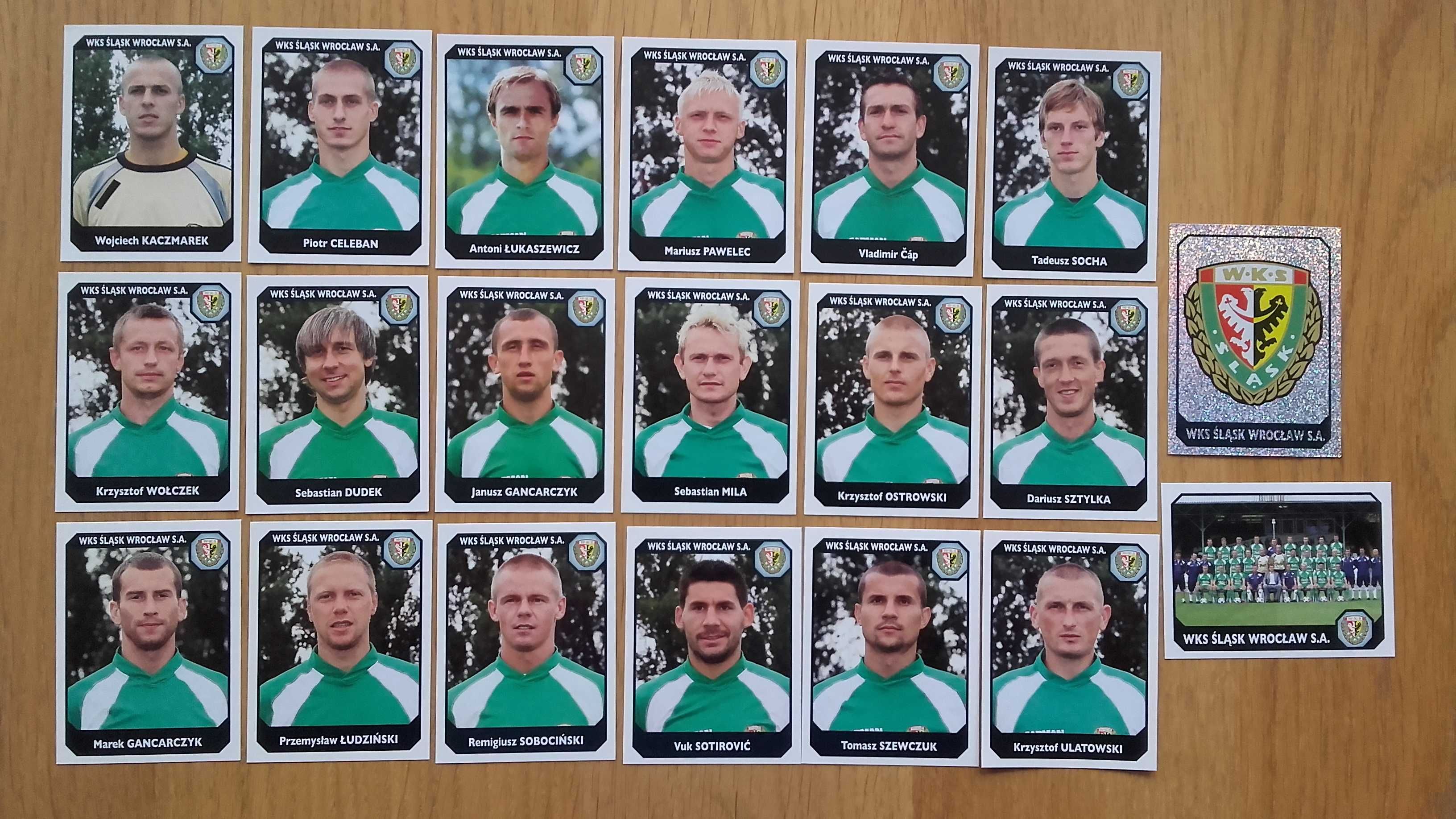 panini naklejki ekstraklasa 2008 komplet śląsk wrocław 2009