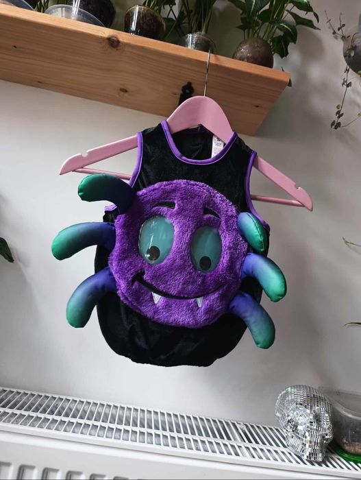 Strój karnawałowy, przebranie halloween, kostium pająka, pająk 74/80