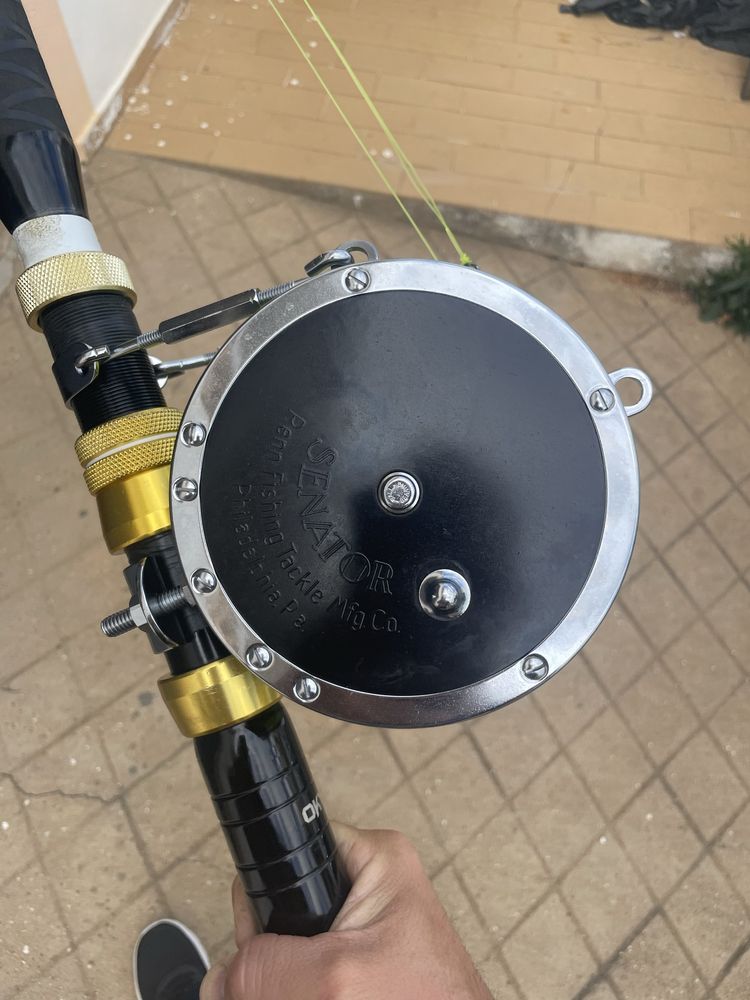 Penn Senator 10/0 como novo big game linha nova 80lb
