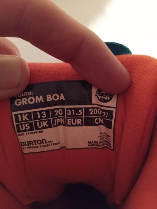 Buty dziecięce śniegowce Burton boa 31.5 snowboardowe snowboard 31