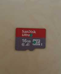 Мікро СД карта на 16 Гб. MicroSDHC 16GB. SanDisk