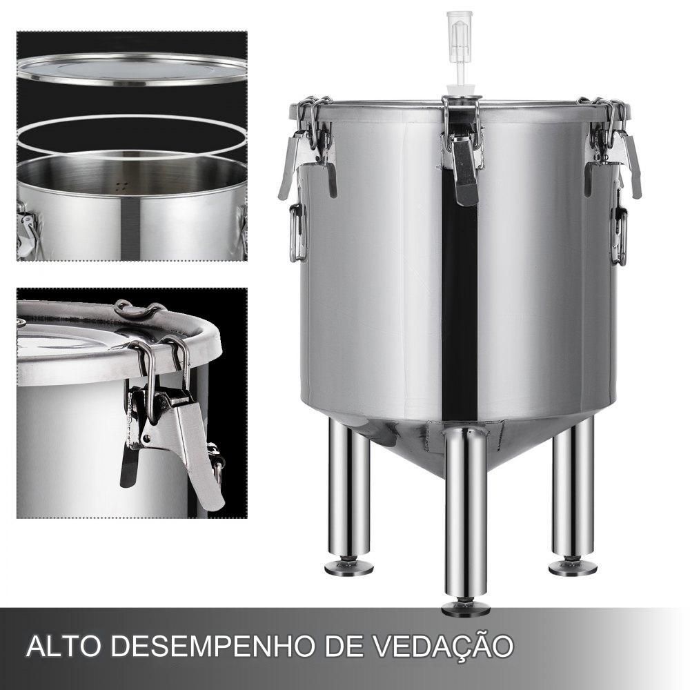 Tanque de Fermentação em Aço Inoxidável 53L