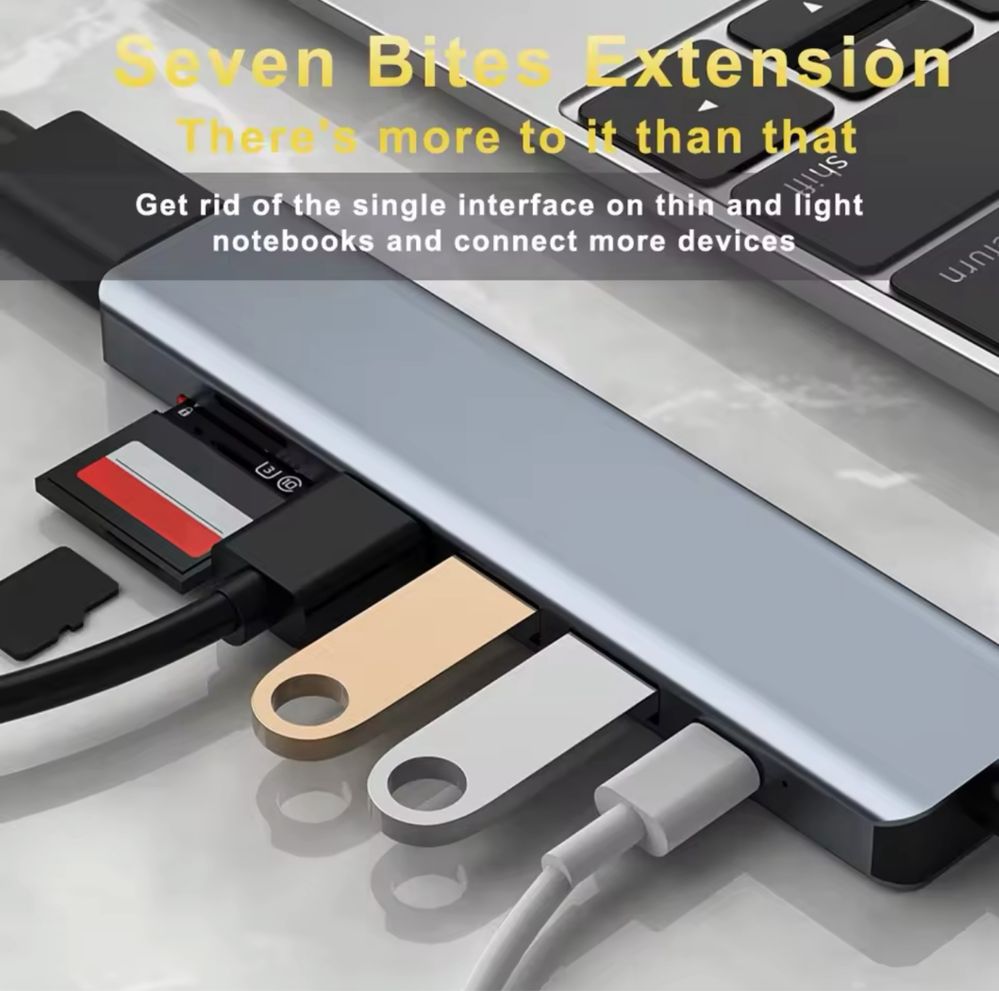 Tipo C Hub USB 7 em um