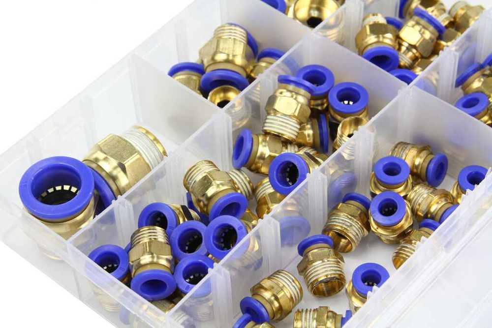 Штекерний з'єднувач, фітинг прямий пневматичний різьбовий TIR M66573