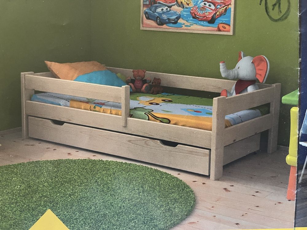Łóżko dziecięce drewniane sosnowe Adaś 70x160